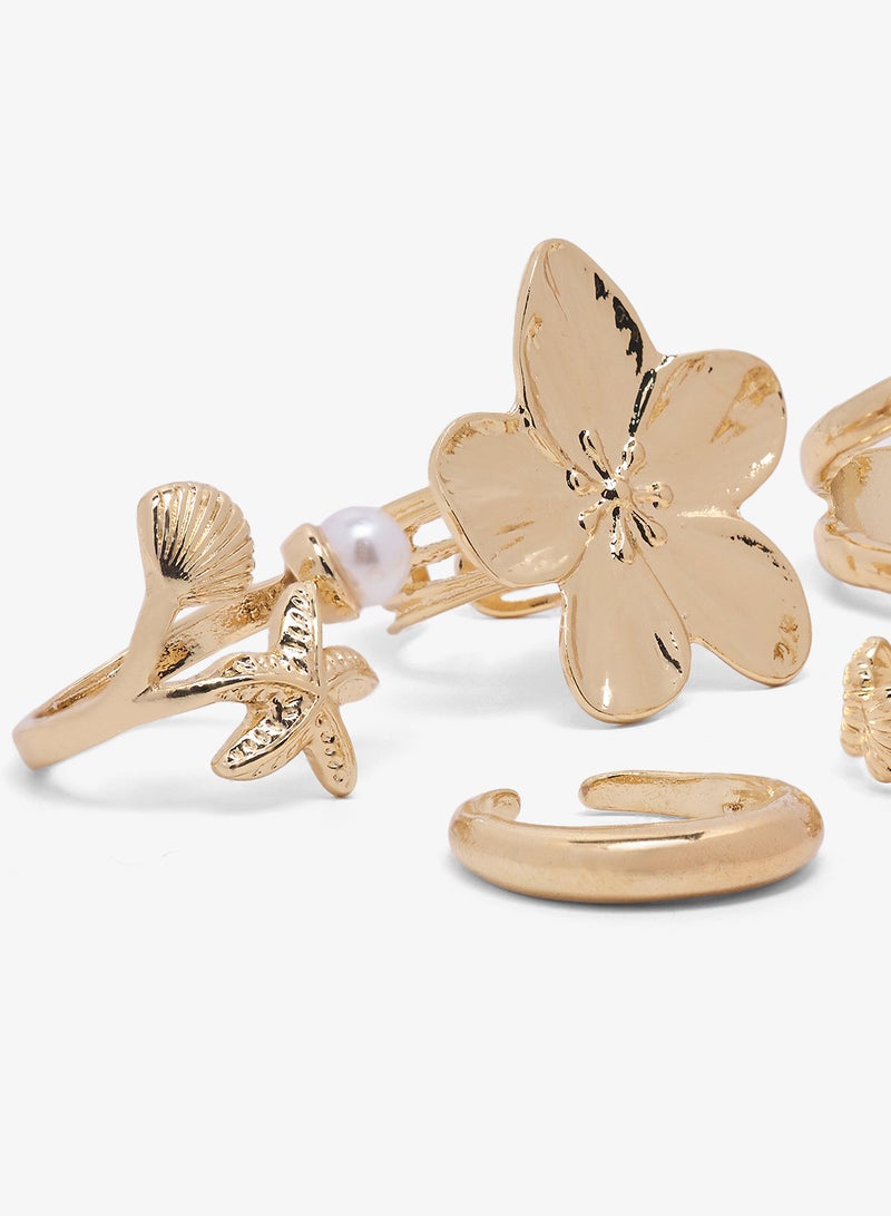 Chunky Gold Statement Rings - view 2