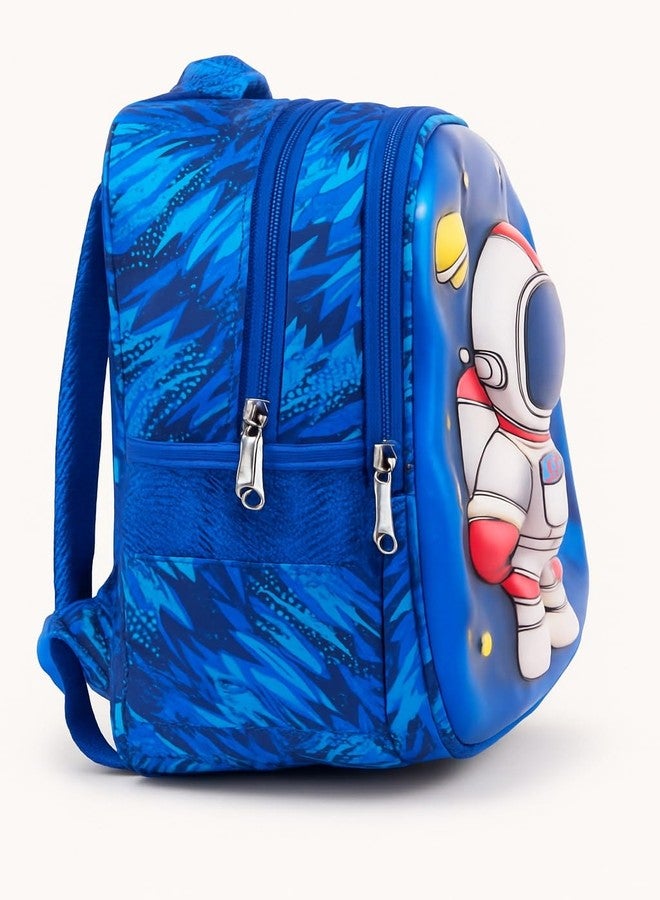 ZEVORA Kids Backpack - Cartoon Astronaut Design (Blue) Waterproof Shoulder Bag (Light Blue, 14 inch) - Image 5