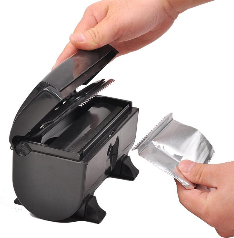 klarako Tin Foil Cutter Automatic Compact Black Multi Functional Easy to Use Foil Paper Dispenser Storage Box for Hairdressing Hair Salon Home Use - Image 4