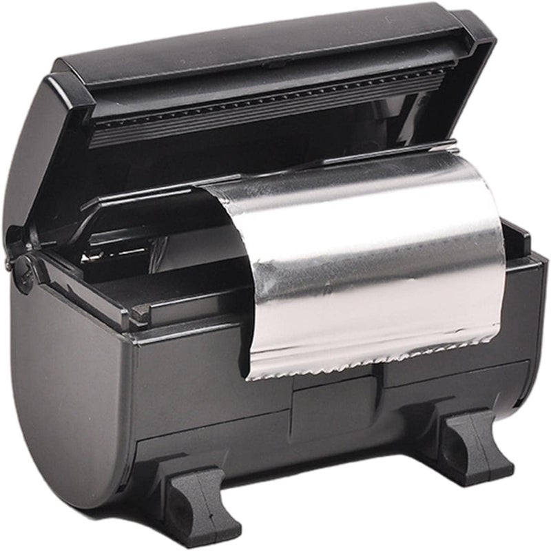 klarako Tin Foil Cutter Automatic Compact Black Multi Functional Easy to Use Foil Paper Dispenser Storage Box for Hairdressing Hair Salon Home Use - Image 3