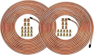 MuHize MuHize 25 Ft. of 1/4 & 3/16 Brake Line Tubing Kit - Muhize Flexible Tube Roll 25 ft 1/4" & 3/16" (Includes 16 & 16  - Image 1
