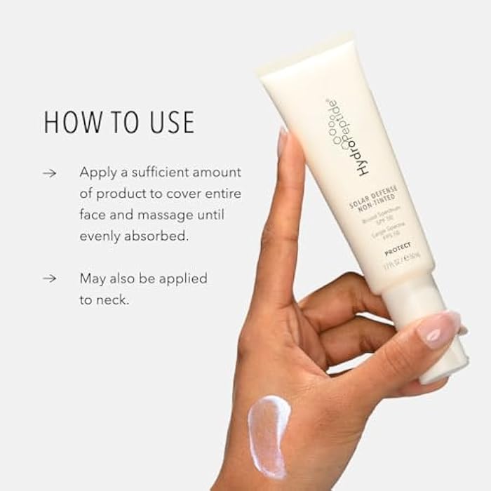 HydroPeptide واقي شمس للوجه من هايدروبيبتيد سولار ديفينس، SPF 50 طيف واسع، غير ملون، مرطب وغني بمضادات الأكسدة، 1.7 أونصة - Image 4