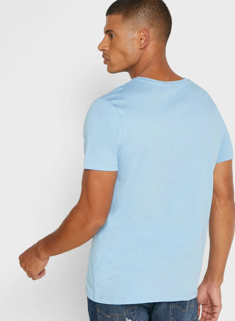 JACK & JONES Logo Regular Fit Crew Neck T-Shirt