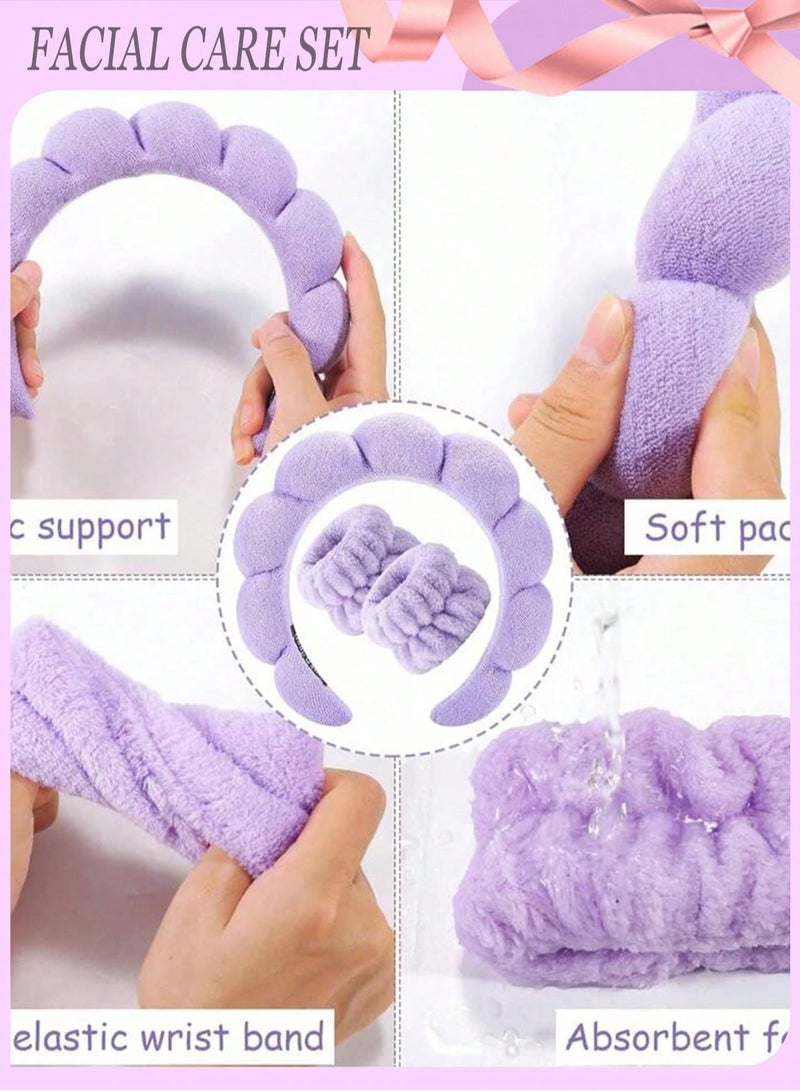 Shein Complete Skincare Set – Hair Band + Cleansing Brushes + Beauty Blender + Face & Eyebrow Razors Multicolour - Image 3