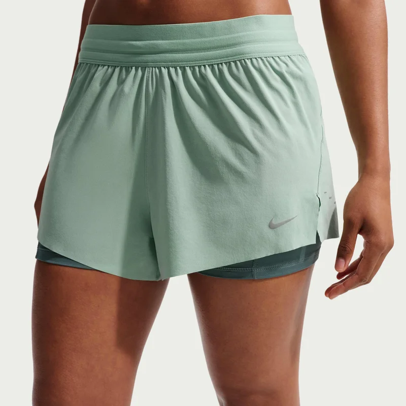 Nike Grey Women's Swift Dri-FIT 2-in-1 Running Shorts for Women | Best Price UAE
