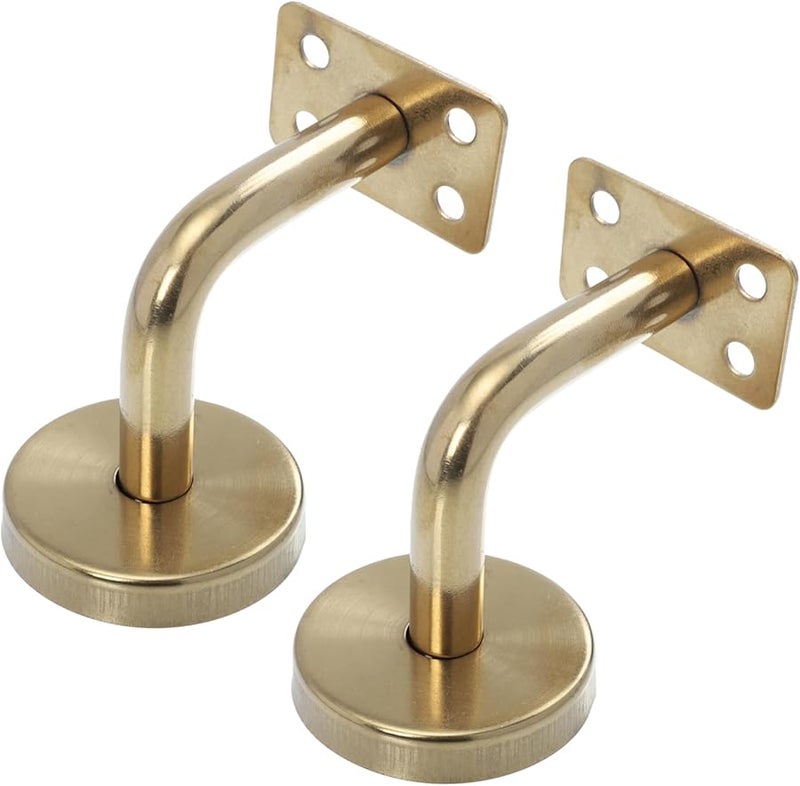 قطعتان من دعامة درابزين الدرج الأسود لدعم الدرجات الخارجية سهلة التركيب بتصميم أنيق - Image 2