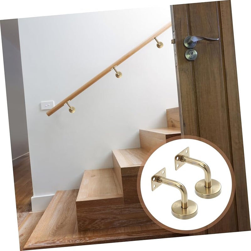 قطعتان من دعامة درابزين الدرج الأسود لدعم الدرجات الخارجية سهلة التركيب بتصميم أنيق - Image 4