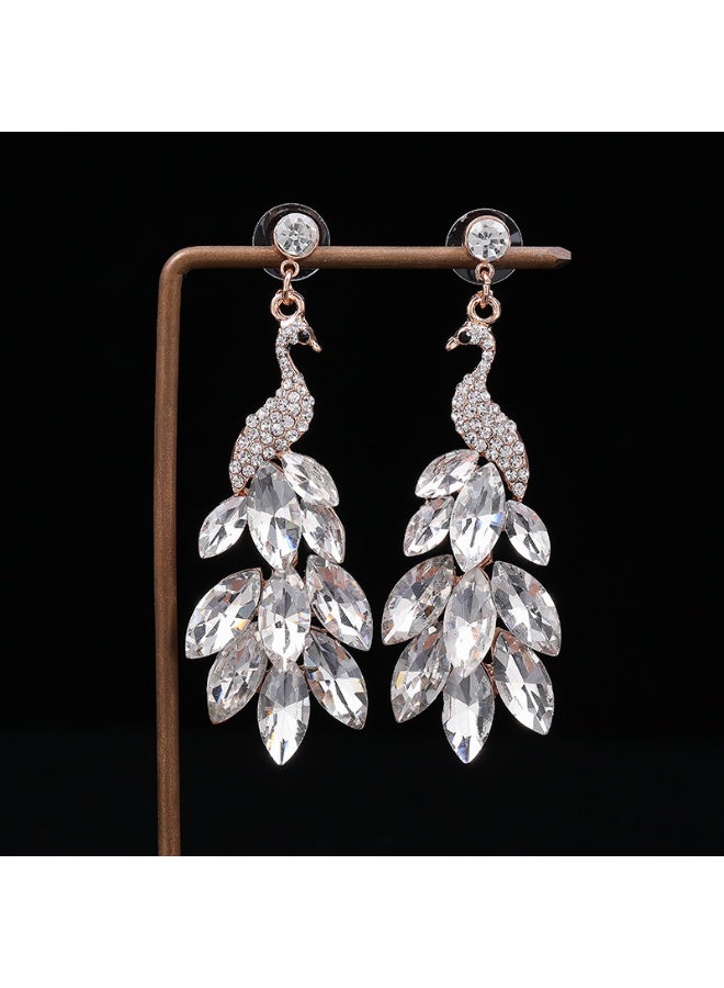 NIBEMINENT Colorful Peacock Feather Women’s Earrings - A Chic and Affordable Fashion Choice