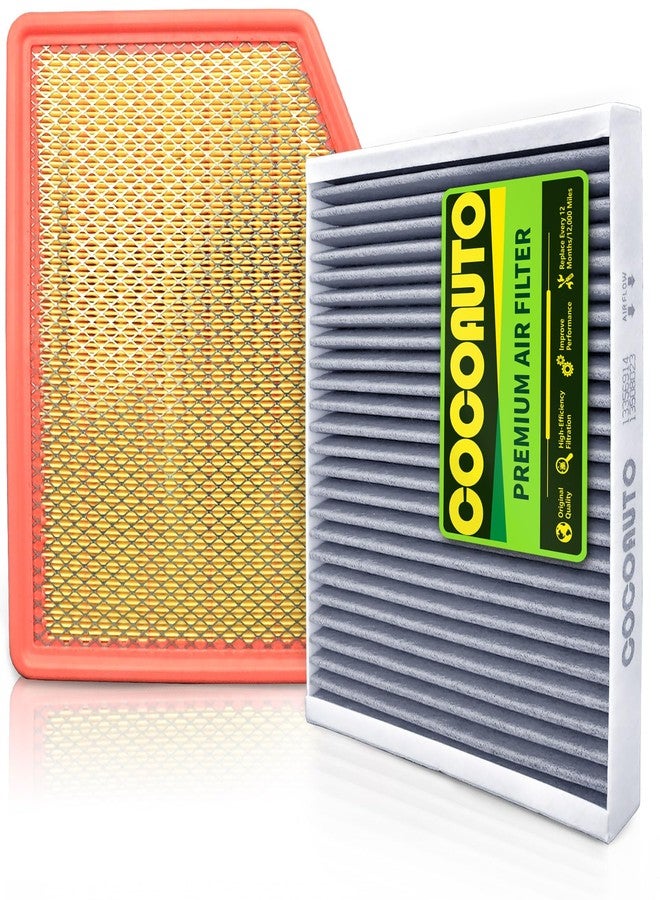 COCOAUTO Cabin and Engine Air Filter Set for Chevy Silverado1500 2500 Tahoe(2020-2025), GMC Sierra (2019-2025), Tahoe Yukon Suburban 2021+, Cross between Models 84121219 &13508023 - Image 1
