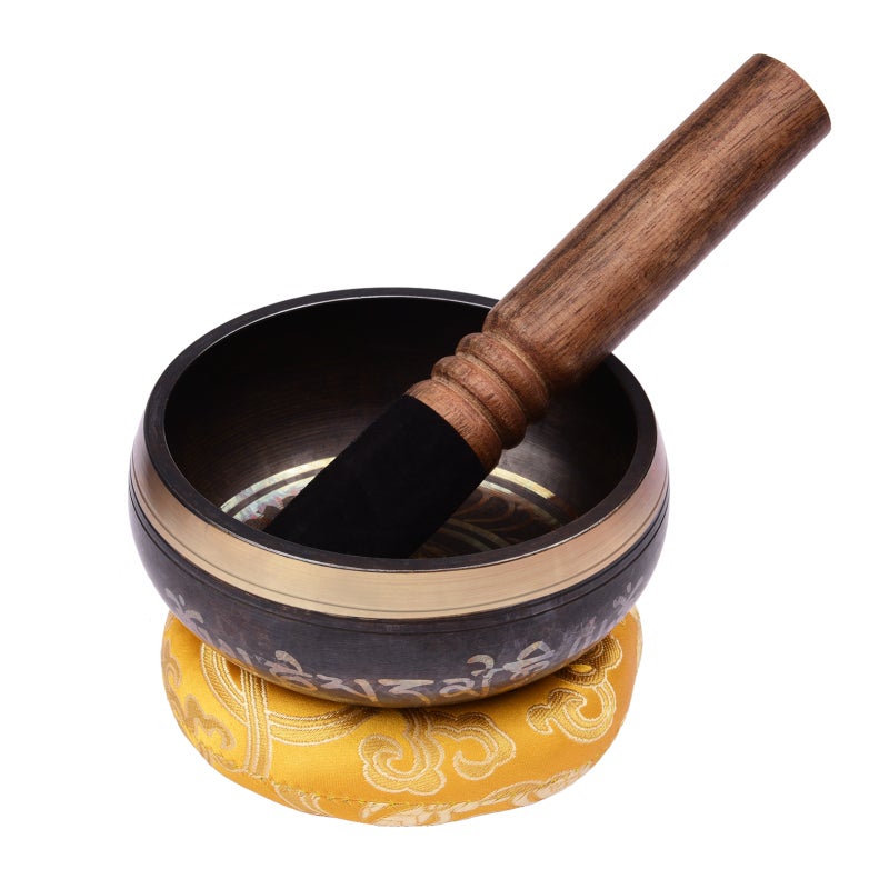 Tibetan Singing Bowl 4.5 Inch Handcrafted Set with Peaceful Tones - Easy Sound Generation Meditation Tool for Yoga, Meditation, Spiritual Healing & Relaxation - Image 3