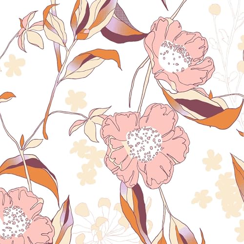 Home Ecstasy 100% Cotton Floral King Bedsheet with 2 Pillow Covers - (Size 100 x 108 inches, 300 TC, Colour - Beige) - Image 3