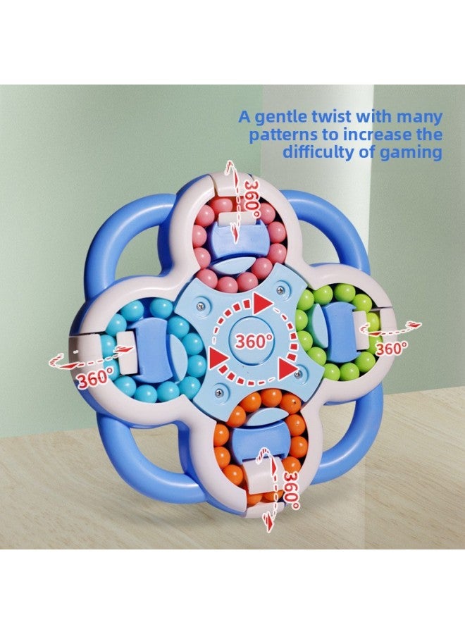 Children's Magic Bean Rubik's Cube Fingertip Toy Flip Magic Wheel Ball Maze Puzzle Decompression Top Eight-sided Rotation-Color:Eight-sided Magic Beans 【pink】 - Image 3