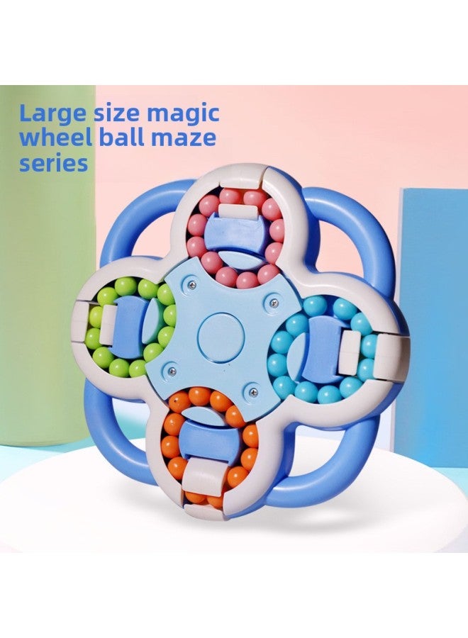 Children's Magic Bean Rubik's Cube Fingertip Toy Flip Magic Wheel Ball Maze Puzzle Decompression Top Eight-sided Rotation-Color:Eight-sided Magic Beans 【pink】 - Image 2