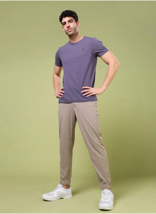 تكنوسبورت Technosport Mid Rise Stretch Joggers with Drawstring