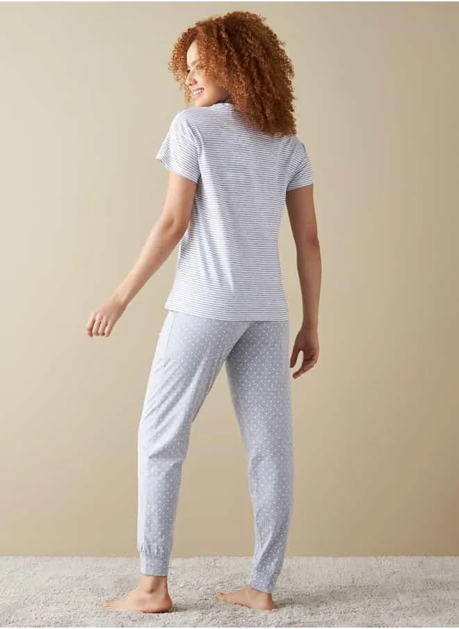 FAV All-Over Print T-shirt and Pyjama Set