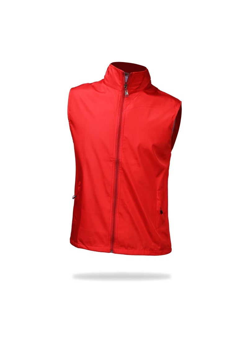 Generic - Elegant Winter Zip-up White Duck Down Cardigan Hoodless Solid Color Straight-leg Comfortable Wool Stand Collar Casual Sweater Red - Image 1