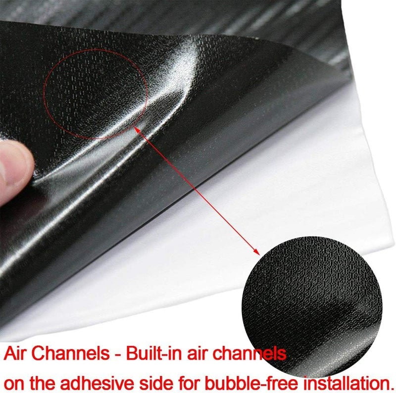 KAPIX Self Adhesive 4D Vinyl Carbon Fiber Textured Sheet Roll for Cars and Motorcycles, Interior/Exterior DIY Decoration | Black Carbon Fiber || (2 x 10 Ft, Carbon Wrap Film) - Image 3