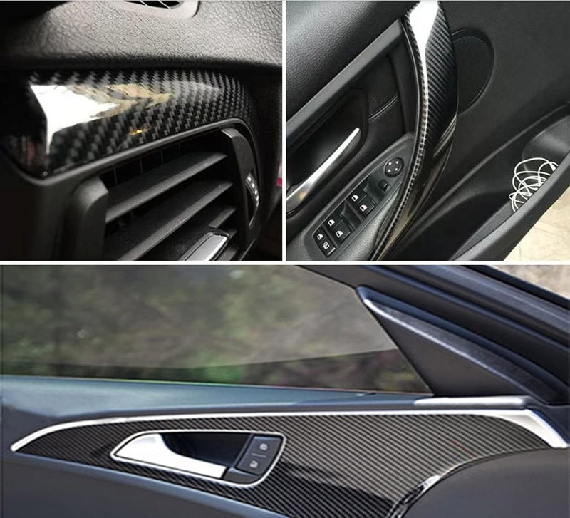 KAPIX Self Adhesive 4D Vinyl Carbon Fiber Textured Sheet Roll for Cars and Motorcycles, Interior/Exterior DIY Decoration | Black Carbon Fiber || (2 x 10 Ft, Carbon Wrap Film) - Image 5