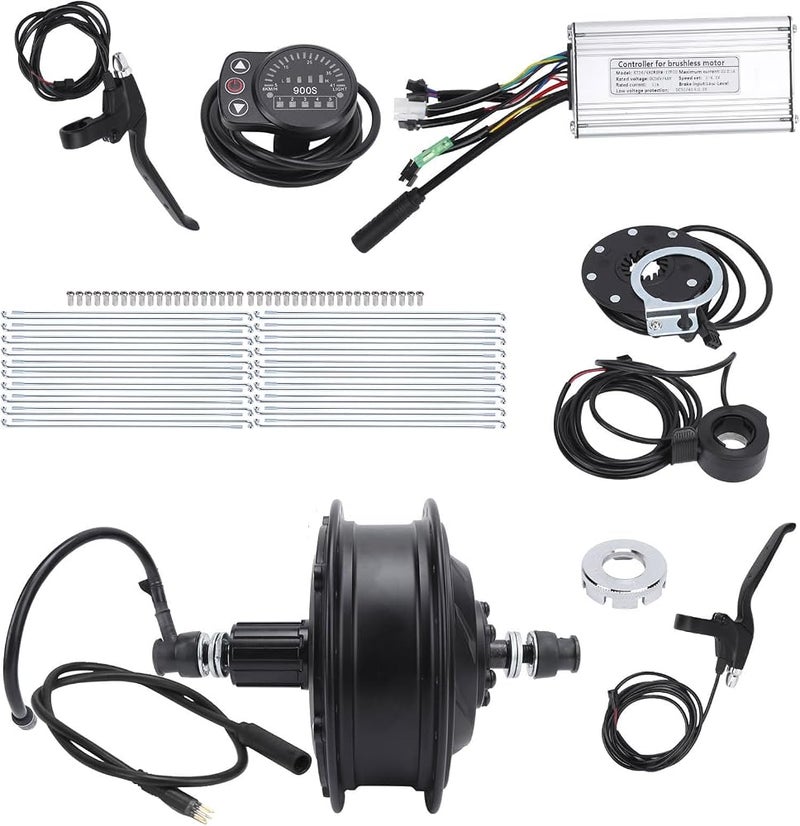 POENVFPO 48V 500W Electric Bicycle Conversion Kit, Brushless Hub Motor with KT 900S Display Meter, for 20 28 Inch Wheel DIY E Bike - Image 1