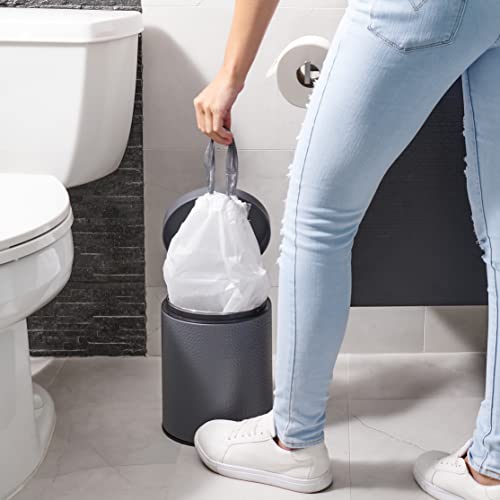 Plasticplace Trash Bags | Compatible with Simplehuman (x) Code C | (100 Count)│White Drawstring Garbage Liners 2.6-3.2 Gallon / 10-12 Liter │ 14.75" x 20" - Image 5