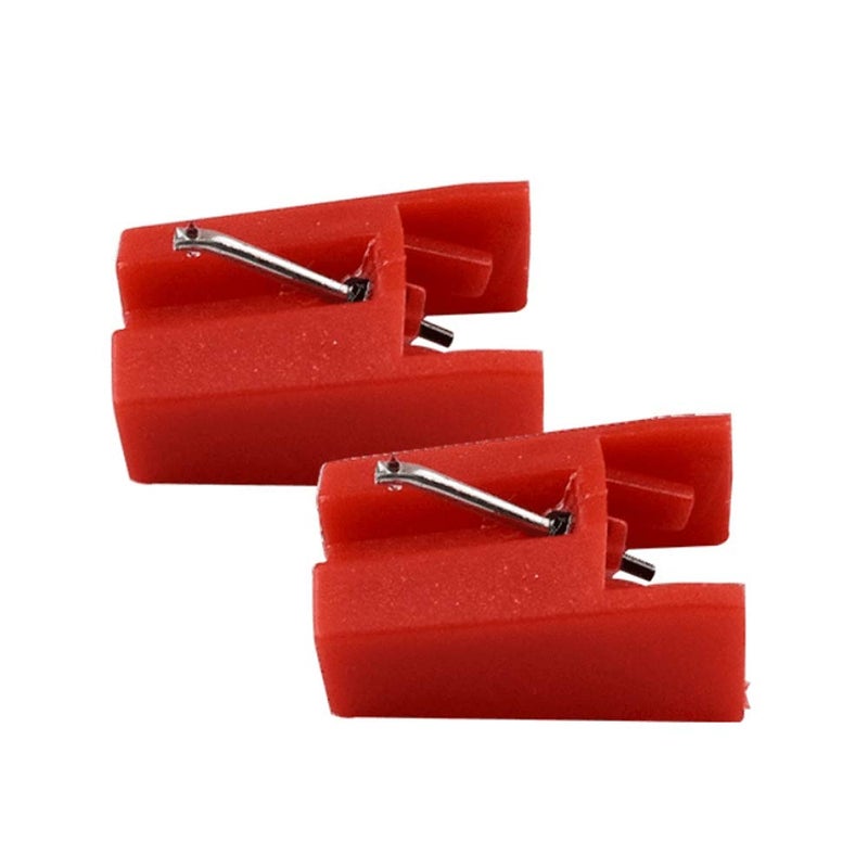 Ywhomal Turntable Needle Record Player Stylus Replacement for ION ICT04RS - IONTTUSB10, ITTCD10, LPDock, LP2CD, LP2Flash, IProfile and Profile Flash (Pack of 2) Red - Image 1