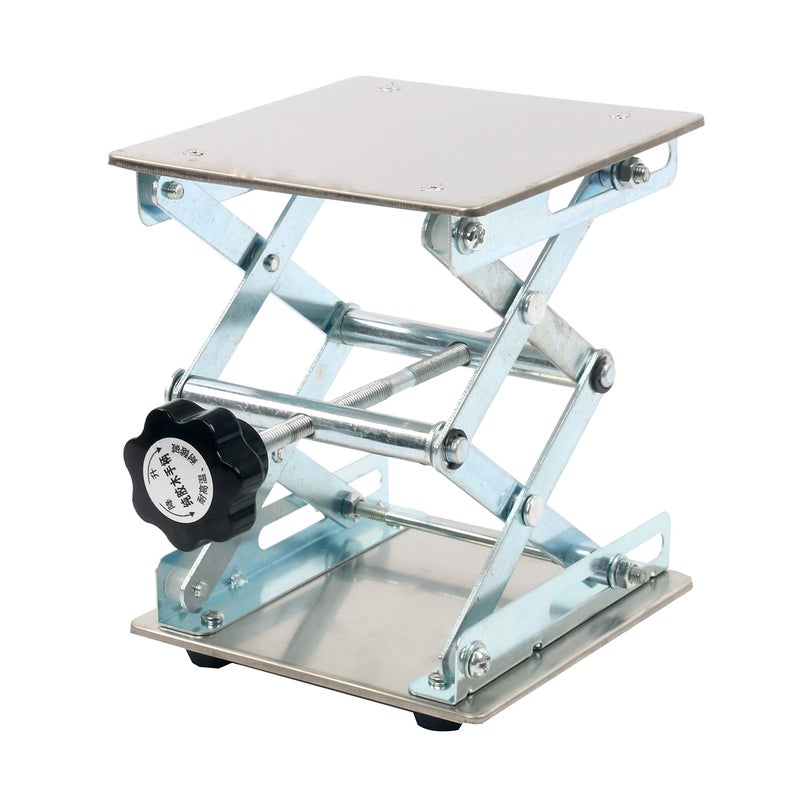 YaeTek 6 x 6" Lab Scissor Jack - Heavy Duty Laboratory Scissor Jack - Stainless Steel Platform Lab Stand Table Scissor Lift Laboratory Jack (6 Inch by 6 Inch) - Image 1