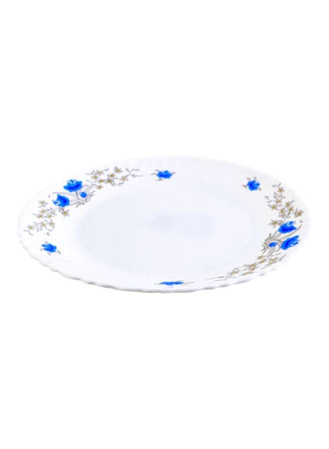 Royalford 7.5 Inch Opal Ware Round Soup Plate Multicolor White/Blue/Grey 7.5inch - Image 2