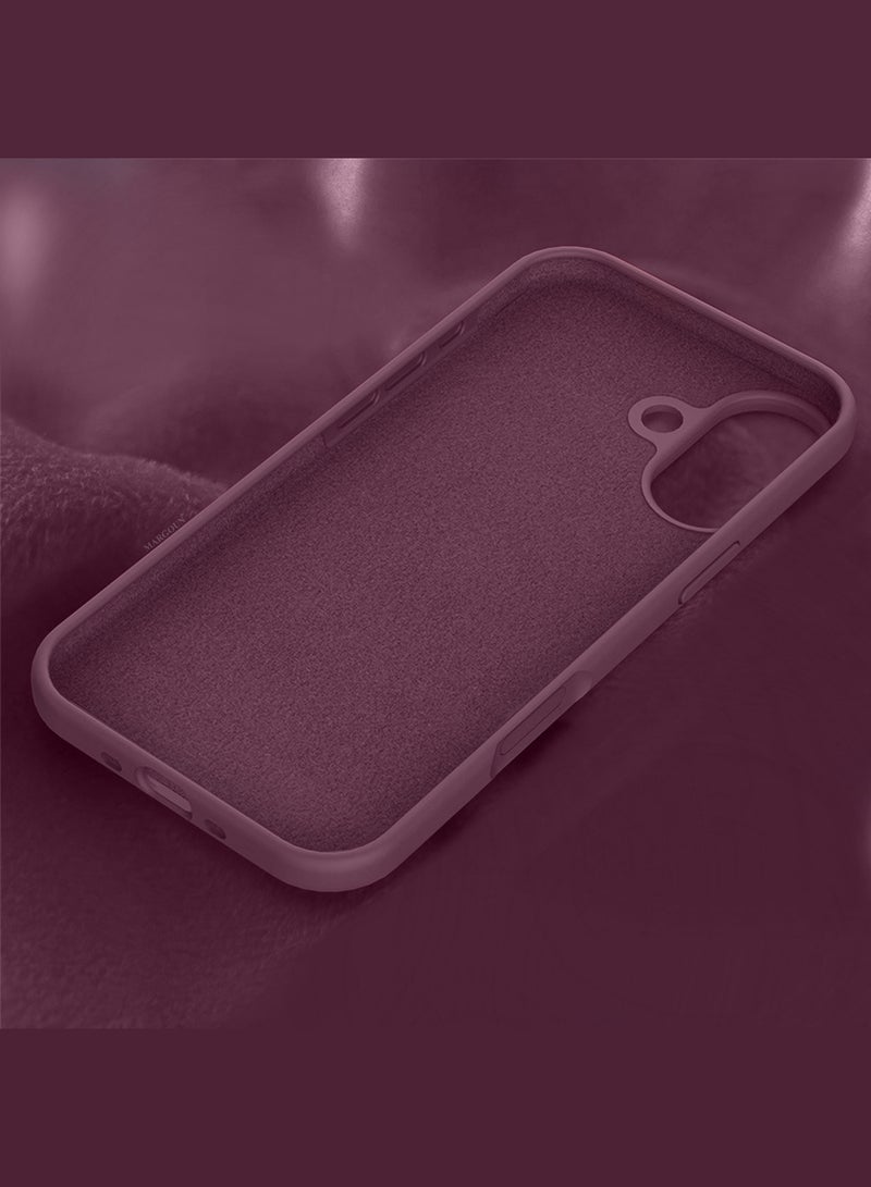 CATANES Silicone Protective Phone Case for iPhone 17 - Soft Anti-Scratch Microfiber Lining Ultra Slim Drop Protection Phone Cover - Burgundy - Image 3