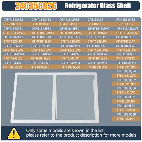 Ratiekc 240358926 Fridge Safe Spill Shelf Compatible with Frigidaire Kenmore, 240358908 240358925 Refrigerator Shelf Replacement Replace AP4527268 1613985 240358902 PS2581463 241730402 240358907 240358917 - Image 4