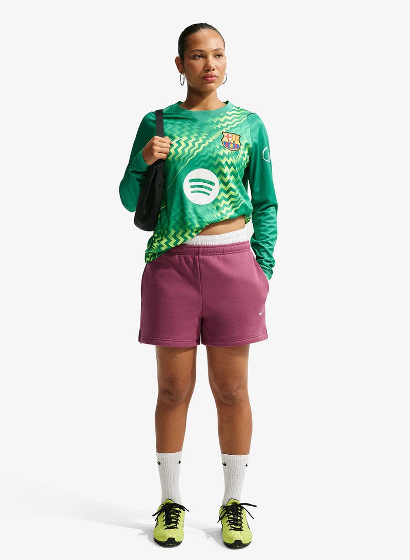 Nike Studio Fleece Mid-Rise Shorts - Image 1