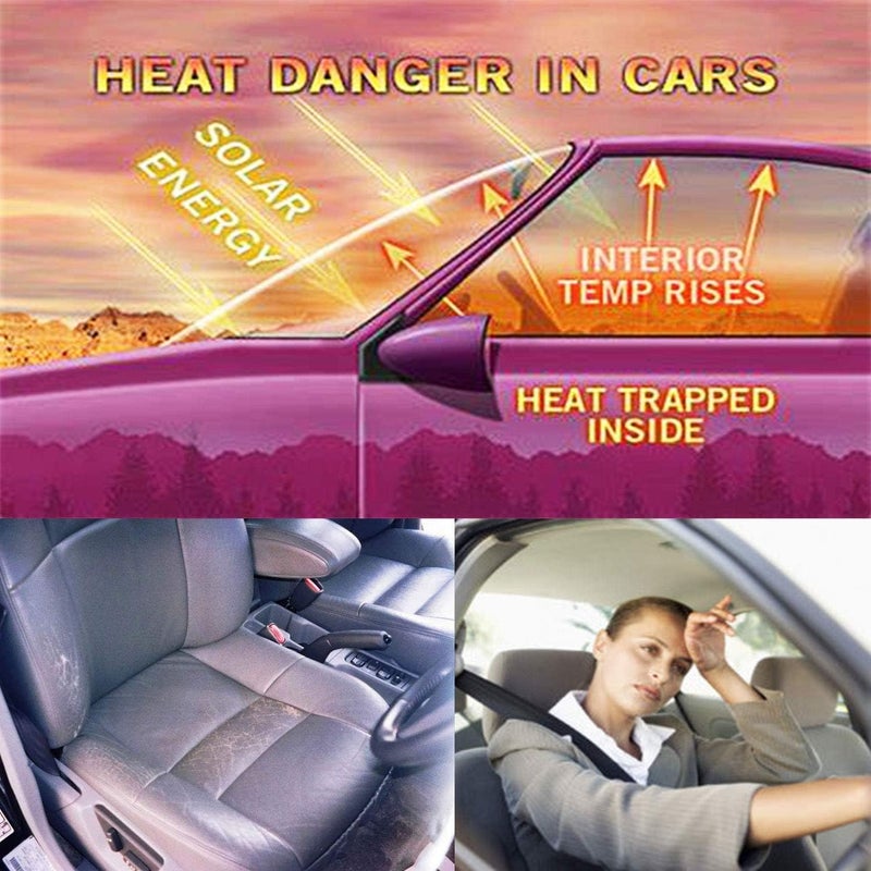 SEINECA Car Retractable Windshield Sun Shade, Large Sunshade Protector Blocks 99% UV Rays to Keep Your Truck Cool, Auto Sun Visor Fits Front Window of Various Models with 3 Suction Cups - Image 3