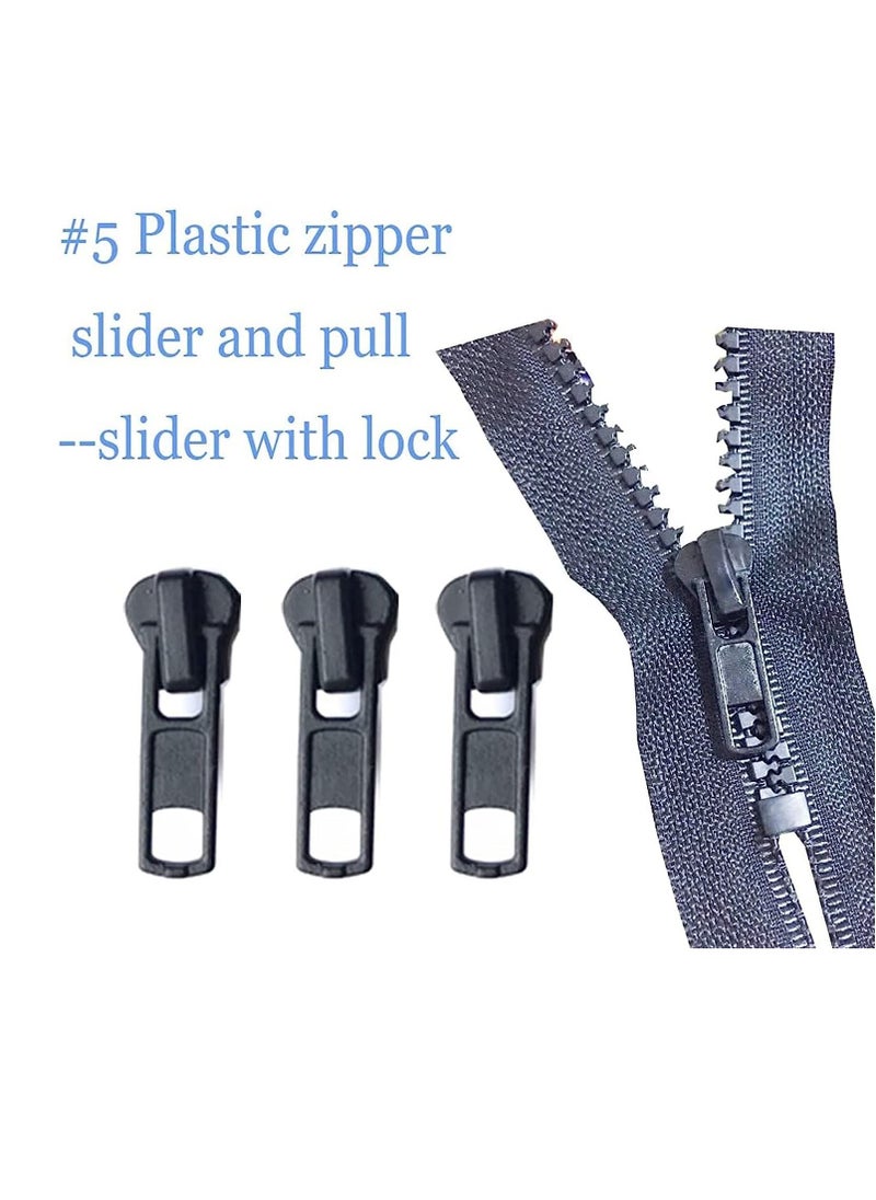 SYOSI - Zipper Pull Replacement Zipper Slider, Zipper Repair Kit, Fix Zipper Repair Kit for Repairing Coats, Jackets, Metal Plastic, and Nylon Coil Zippers 57 Pcs - Image 1