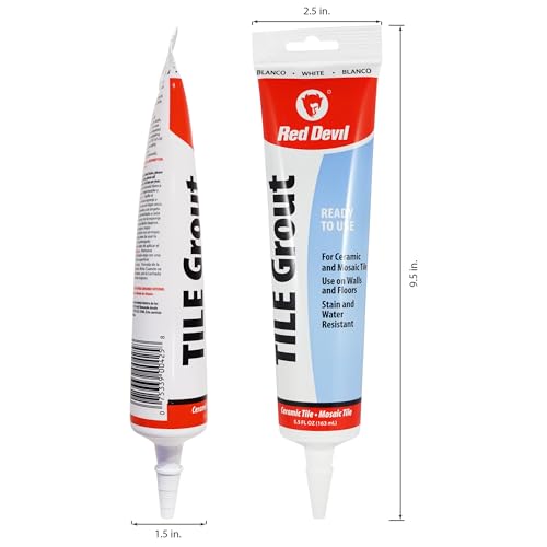 Red Devil Inc. Premixed Tile Grout 5.5 oz. Tube White - Image 3
