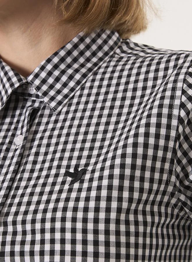 FELIX HARDY Black Plaid Long Sleeve Shirt for Women | Best Price UAE