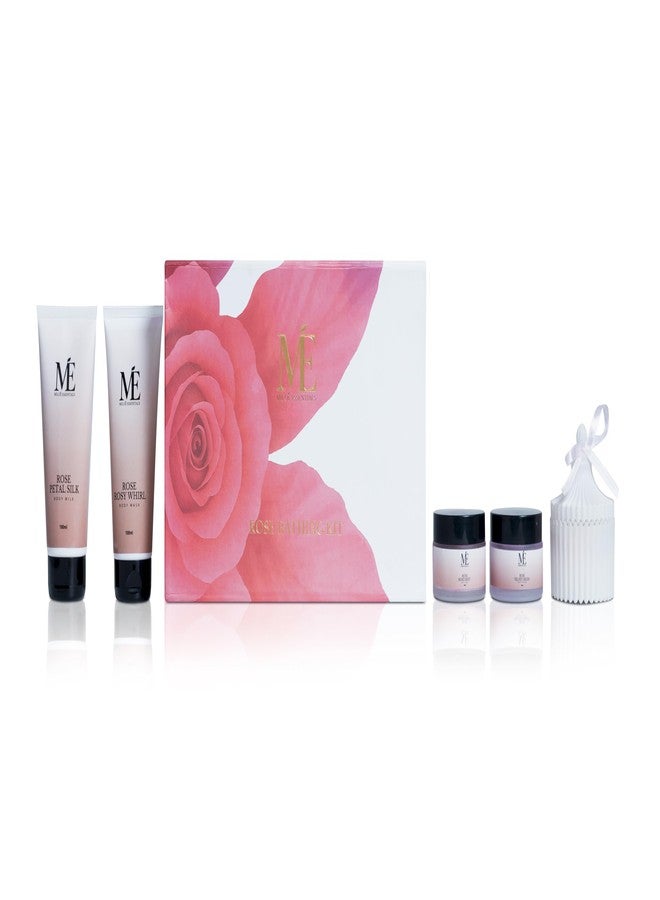 Miloe Miloé Rose Bathing Kit 5 Pc Luxury Gift Set | Hydrating Aromatherapy Spa Set | Relaxing Home Pampering Kit for Women & Men | Ideal for Birthdays, Anniversary & Special Occasions | Korean Ingredients - Image 1