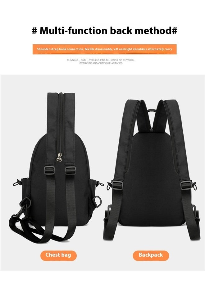 yongsheng Backpack Black， Small Crossbody Sling Bag, Crossbody Daypack, Chest Shoulder Bag Hiking Backpack for Casual Travel SportBackpack Black， Small Crossbody Sling Bag, Crossbody Daypack, Chest Shoulder Bag Hiking Backpack for Casual Travel Sport  - Image 5