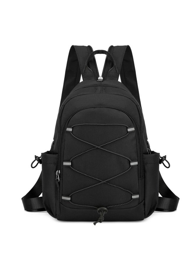 yongsheng Backpack Black， Small Crossbody Sling Bag, Crossbody Daypack, Chest Shoulder Bag Hiking Backpack for Casual Travel SportBackpack Black， Small Crossbody Sling Bag, Crossbody Daypack, Chest Shoulder Bag Hiking Backpack for Casual Travel Sport  - Image 1