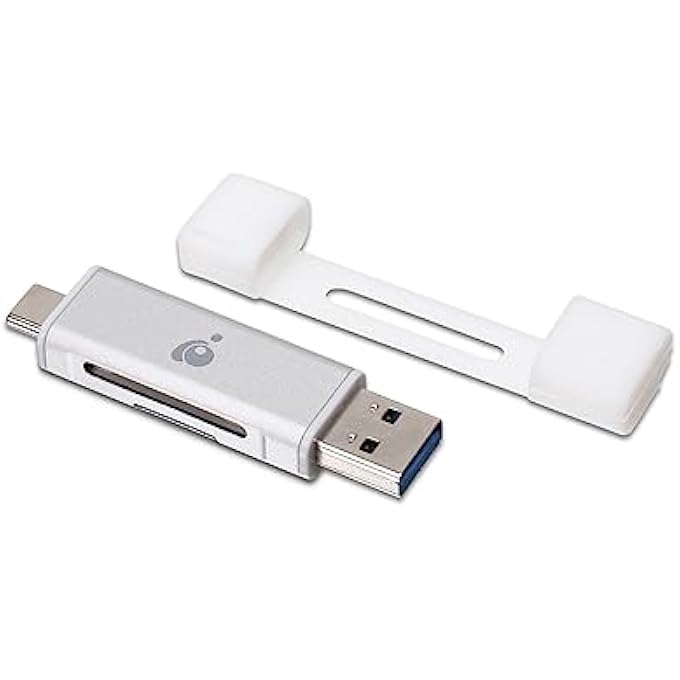 IOGEAR USB-C 2-IN-1 SD CARD READER - W/USB TYPE A - SDXC - SDHC - SD - MMC - RS-MMC - MICRO SDXC - MICRO SD - MICRO SDHC CARD - UHS-I CARDS - GFR3C12 - Image 1