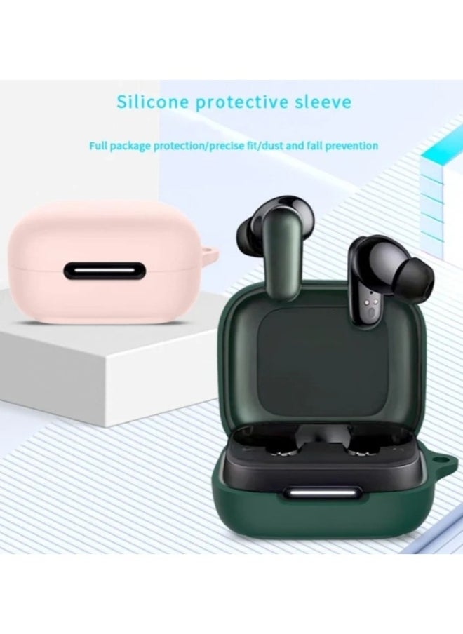 NIBEMINENT Silicone Case for Anker Soundcore R50i NC Earphone case, Anti Drop and dustproof Earbuds case Cover With Hook（Black）  - Image 5
