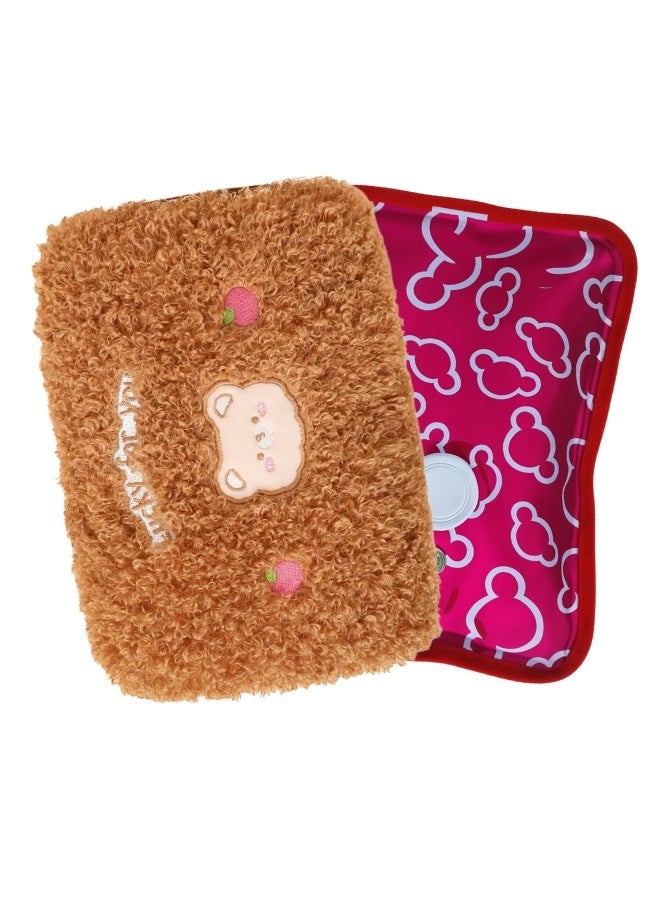 Breeze & Ripplez™ Set of 1Pc Electric Hot Water Bag Red Color and 1 Pc Hand Warmer Thick Soft Cover Brown Color Dual Comfort