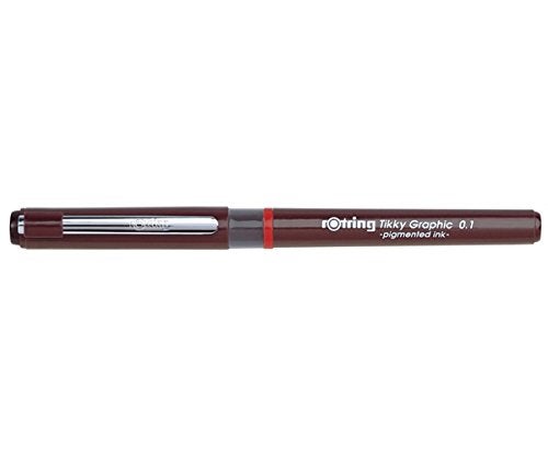 rOtring Tikky Fine Liner Fiber Tip Graphic Pen, 0.1 mm, Black Ink (1904750) - Image 3