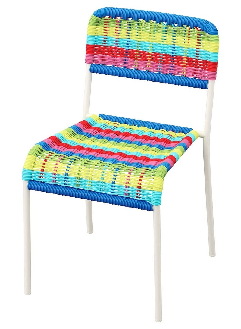 childrens chair in outdoor multicolour