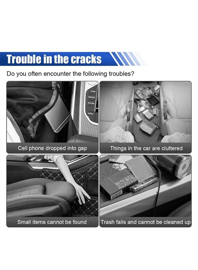 KITUREK Car Cup Holder, Auto Front Seat Organizer, Multifunctional Cup Drink Holders with PU Leather Cover, Gap Filler Storage Box Coin Bucket Console Side Pocket Cell Mobile Phone Holder (Beige) - Image 3