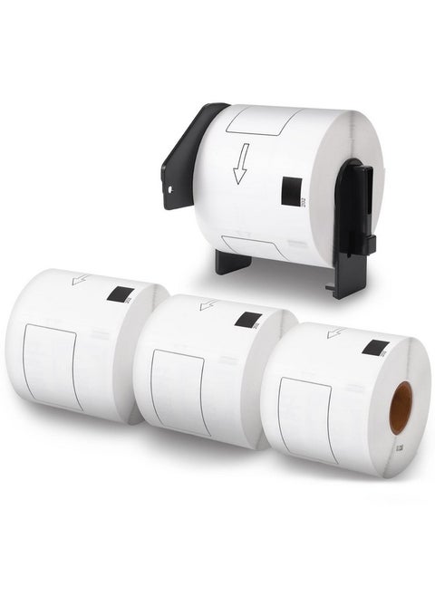 Replace For Brother Dk-1202 (2-3/7" X 4") Die-Cut White Paper Shipping Label For Ql 820Nwb Ql-700 Printer, 300 Labels 1 Roll, (4 Rolls+ 1 Frame)