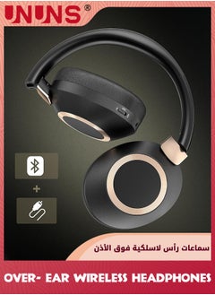 UNUNS Active Noise Cancelling Headphones,Wireless Bluetooth Headphones,Over- Ear Headphones With Deep Bass,Long Playtime,Hi-Res Audio,Memory Foam Ear Cups For Travel Home Office  - Image 3