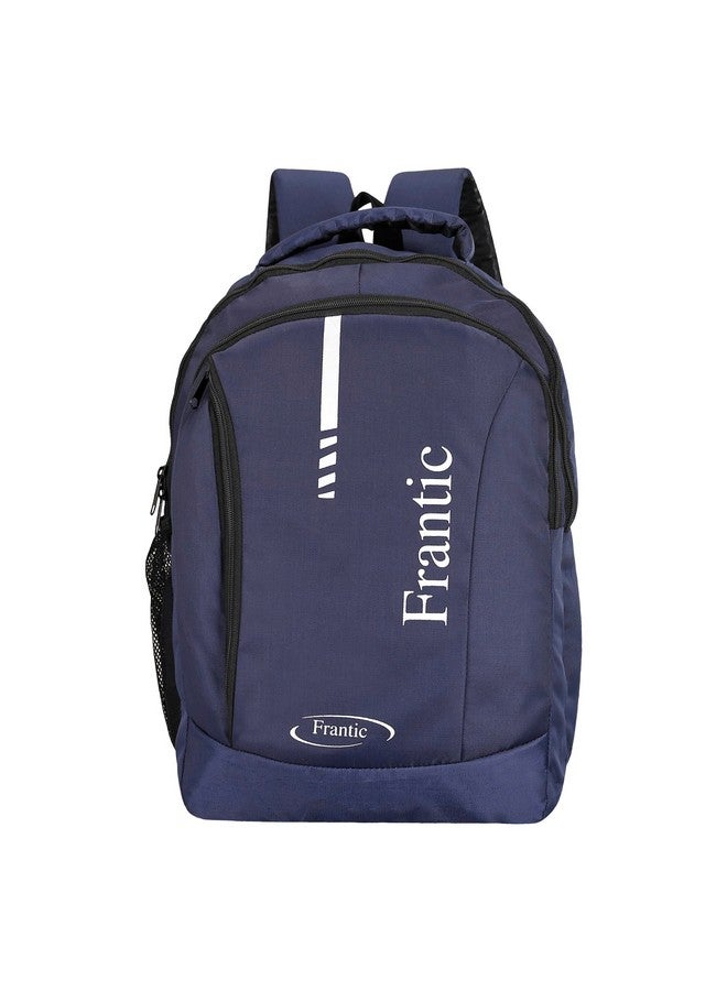 فرانتك حقيبة ظهر من البوليستر مقاومة للماء للرجال/النساء للسفر والأعمال والمدرسة الجامعية مع سحاب ناعم وحقيبة خفيفة الوزن كاجوال Bp_009_Blue - Image 1