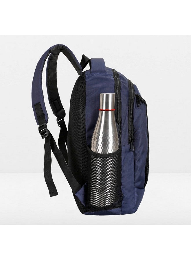 فرانتك حقيبة ظهر من البوليستر مقاومة للماء للرجال/النساء للسفر والأعمال والمدرسة الجامعية مع سحاب ناعم وحقيبة خفيفة الوزن كاجوال Bp_009_Blue - Image 3