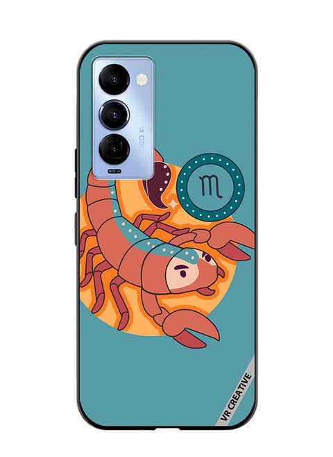 Protective Case Cover For Tecno Camon 18/18 P The Scorpion Zodiac Signs Design Multicolour