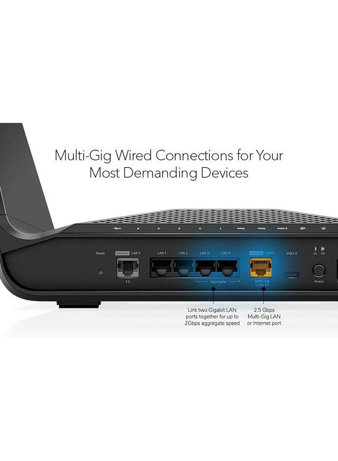 نت جير راوتر نايت هوك AXE7800 AX8 ثلاثي النطاق WiFi 6E، أسود (RAXE300-100APS) - Image 3