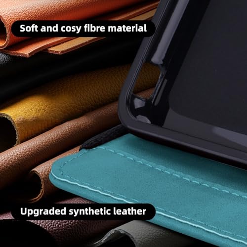 TIPOYOROO Case for Samsung Galaxy Tab A9 Plus 11 inch 2023 (SM-X210/X216/X218), Flip Cover Samsung Galaxy Tab A9+ 5g PU Leather with Elastic Band & Card Holder -Turquoise - Image 4